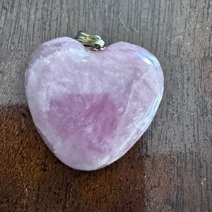 Pink Quartz Heart Pendant